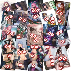 50pcs anime Decal Stickers | Hot girl Waifu stickers Decal Stickers | For  suitcase laptop Car Truck Waterproof Car stickers
