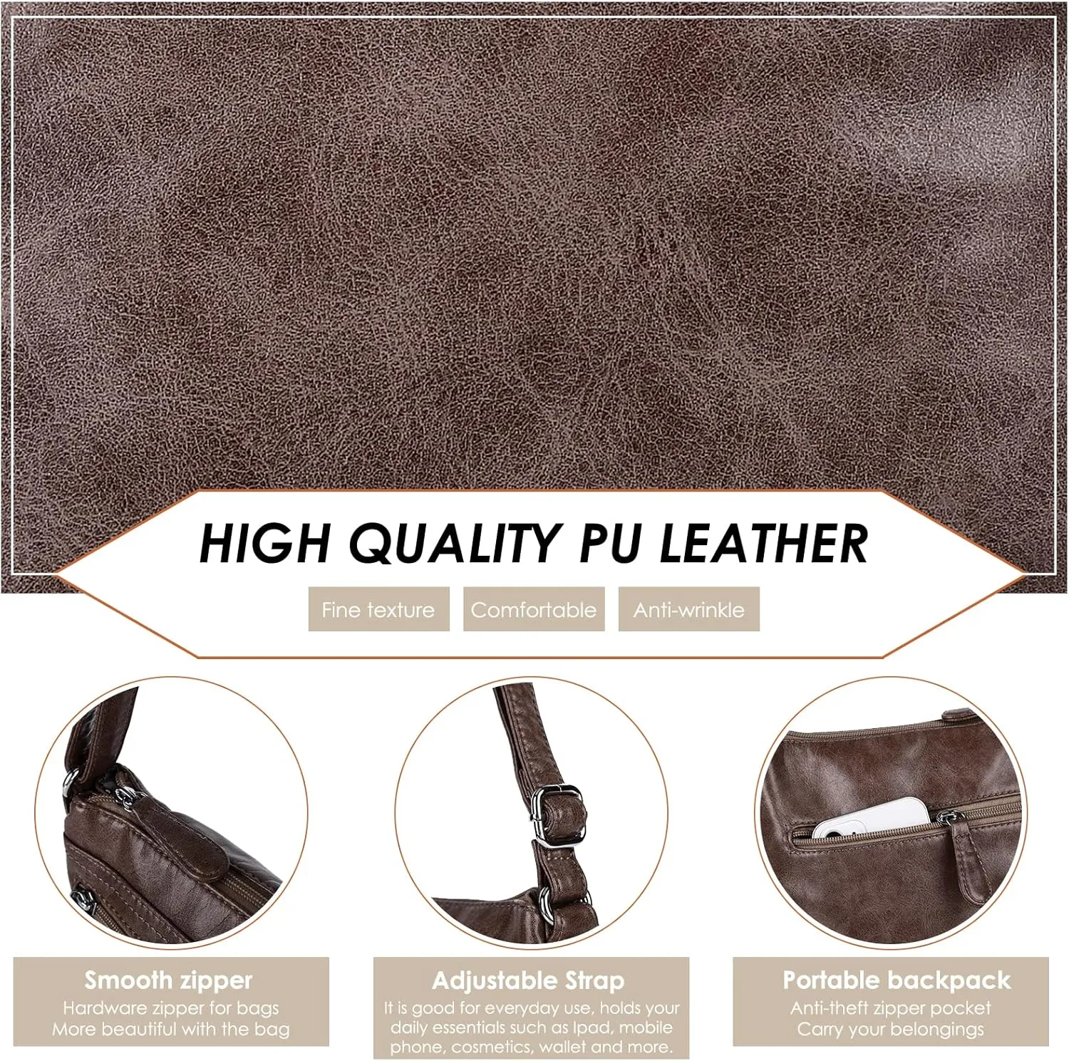 Angel Kiss Crossbody Bags for Women PU Leather Shoulder Handbag Ladies Purses and Handbag with adjustable Strap