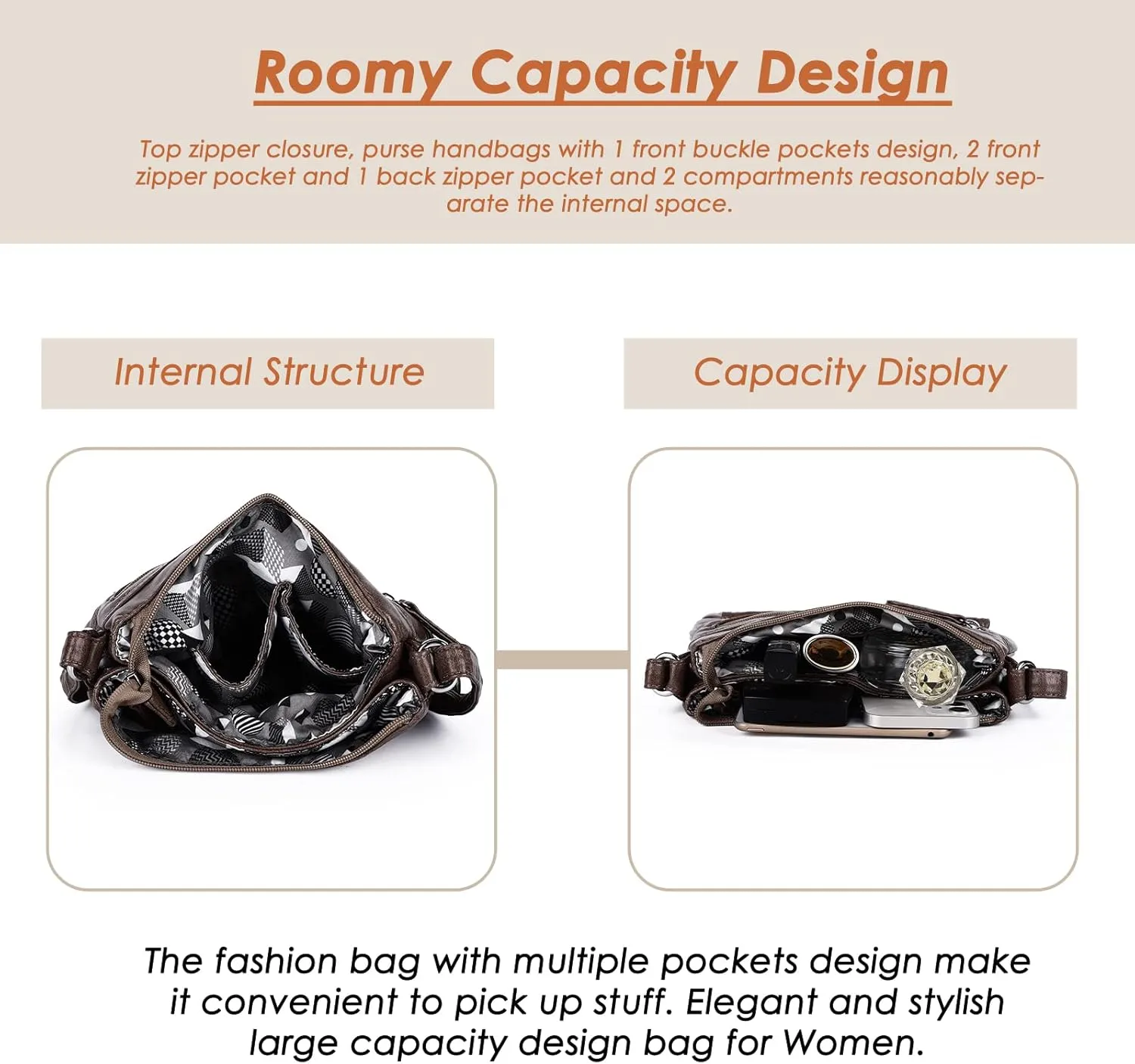 Angel Kiss Crossbody Bags for Women PU Leather Shoulder Handbag Ladies Purses and Handbag with adjustable Strap