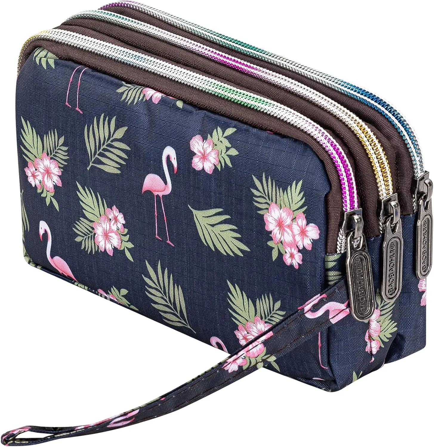 BIAOTIE Large Capacity Wristlet Wallet - Women Printed Nylon Waterproof Handbag Clutch Purse
