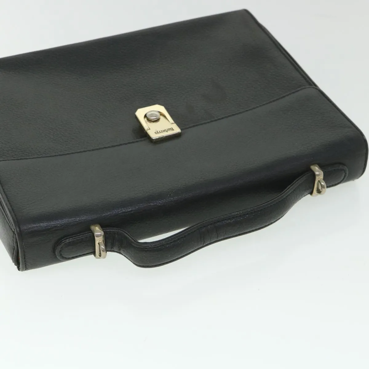 Burberry Black Leather Handbag (Pre-Owned)