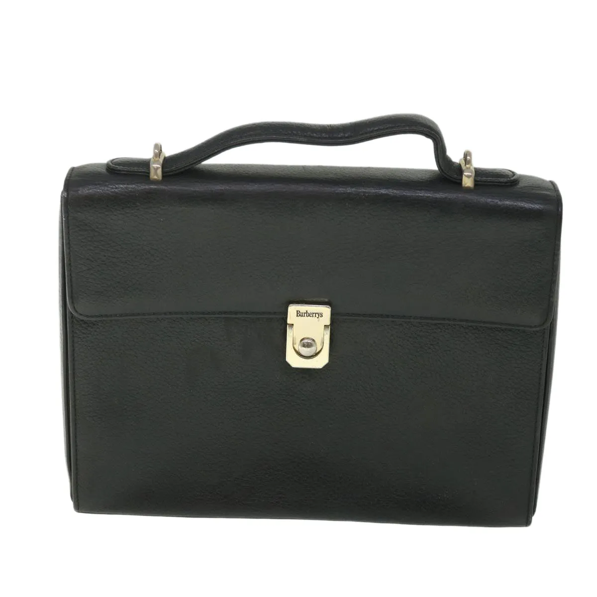 Burberry Black Leather Handbag (Pre-Owned)
