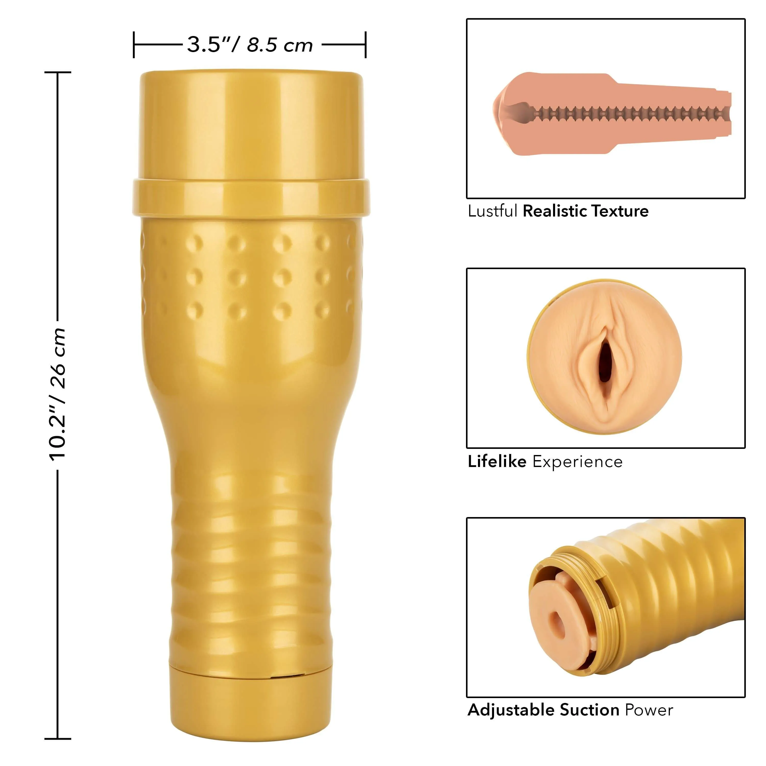 California Exotics - Private Tube Personal Trainer Pussy Masturbator (Gold)