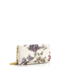 Caro Wallet on Chain Pouch Printed Leather