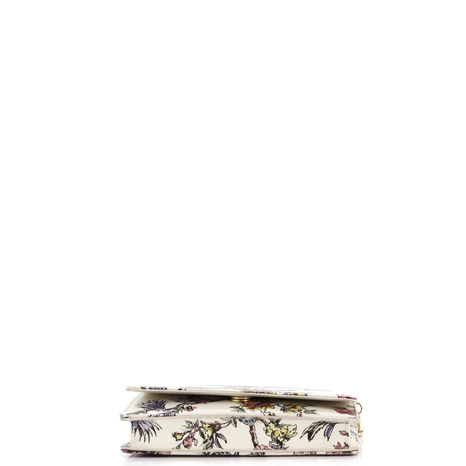 Caro Wallet on Chain Pouch Printed Leather