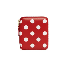 CDG Polka Dots Printed Wallet (Red SA2100PD)