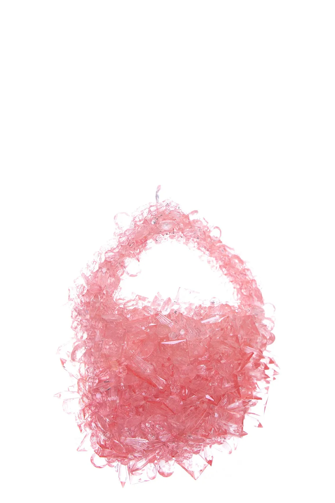 Clio Peppiatt Pink Beaded Crystal Handbag