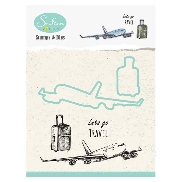 Holiday Die & Stamp Set - Plane