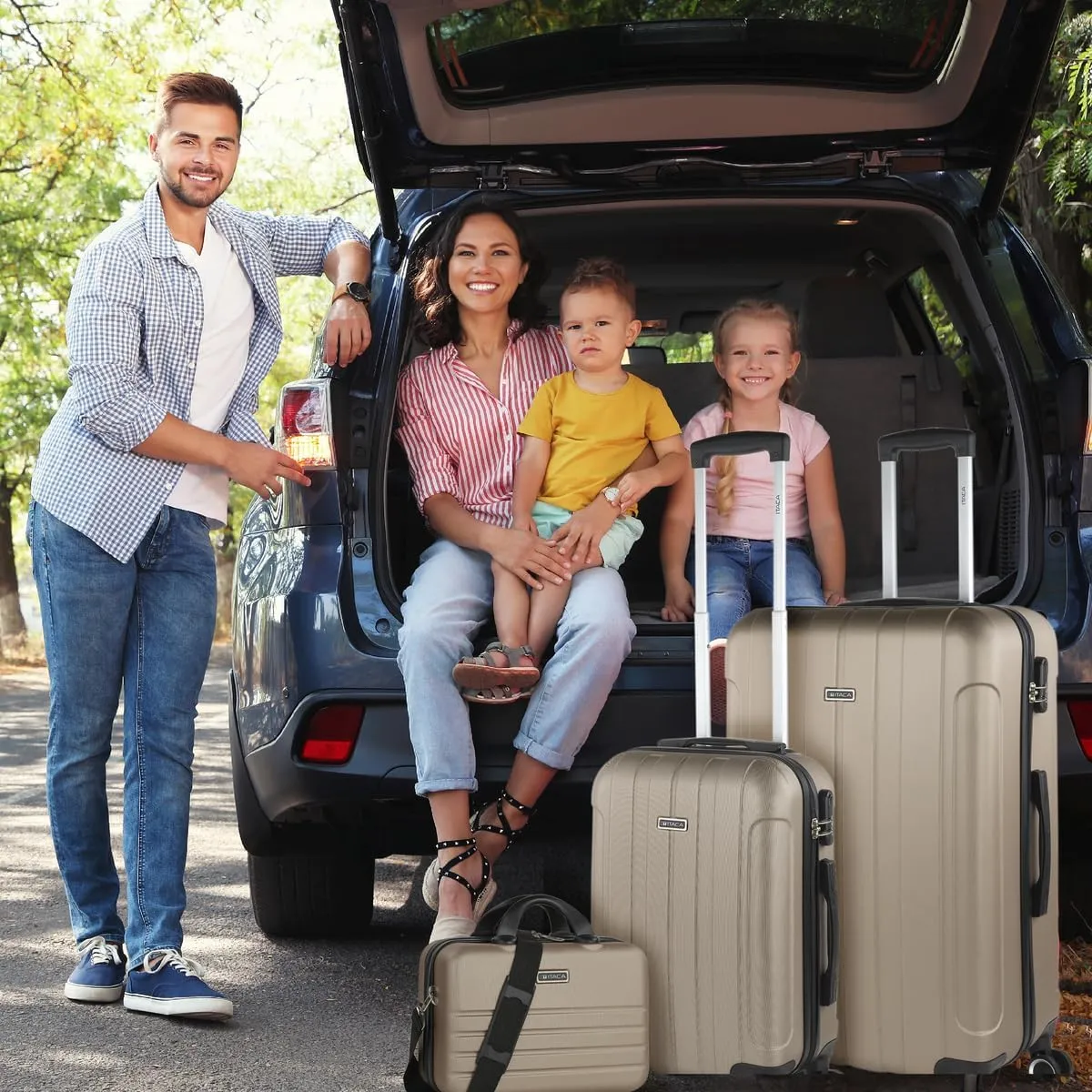 ITACA Travel Suitcase. 4 Wheel Suitcase Set - Travel Suitcase Set - Lightweight Travel Suitcase Set. Combination Lock 771100B