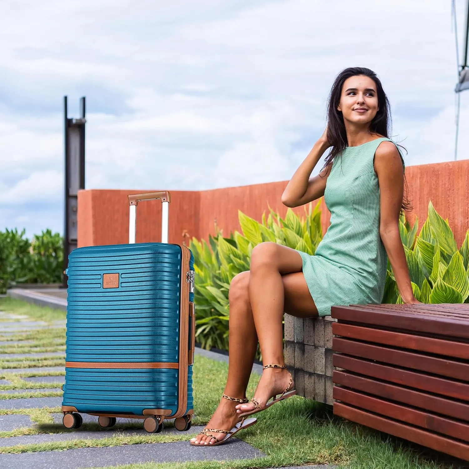 Joyway Suitcase Travel Suitcase from ABS Hard Shell Expandable Trolley Suitcase Set