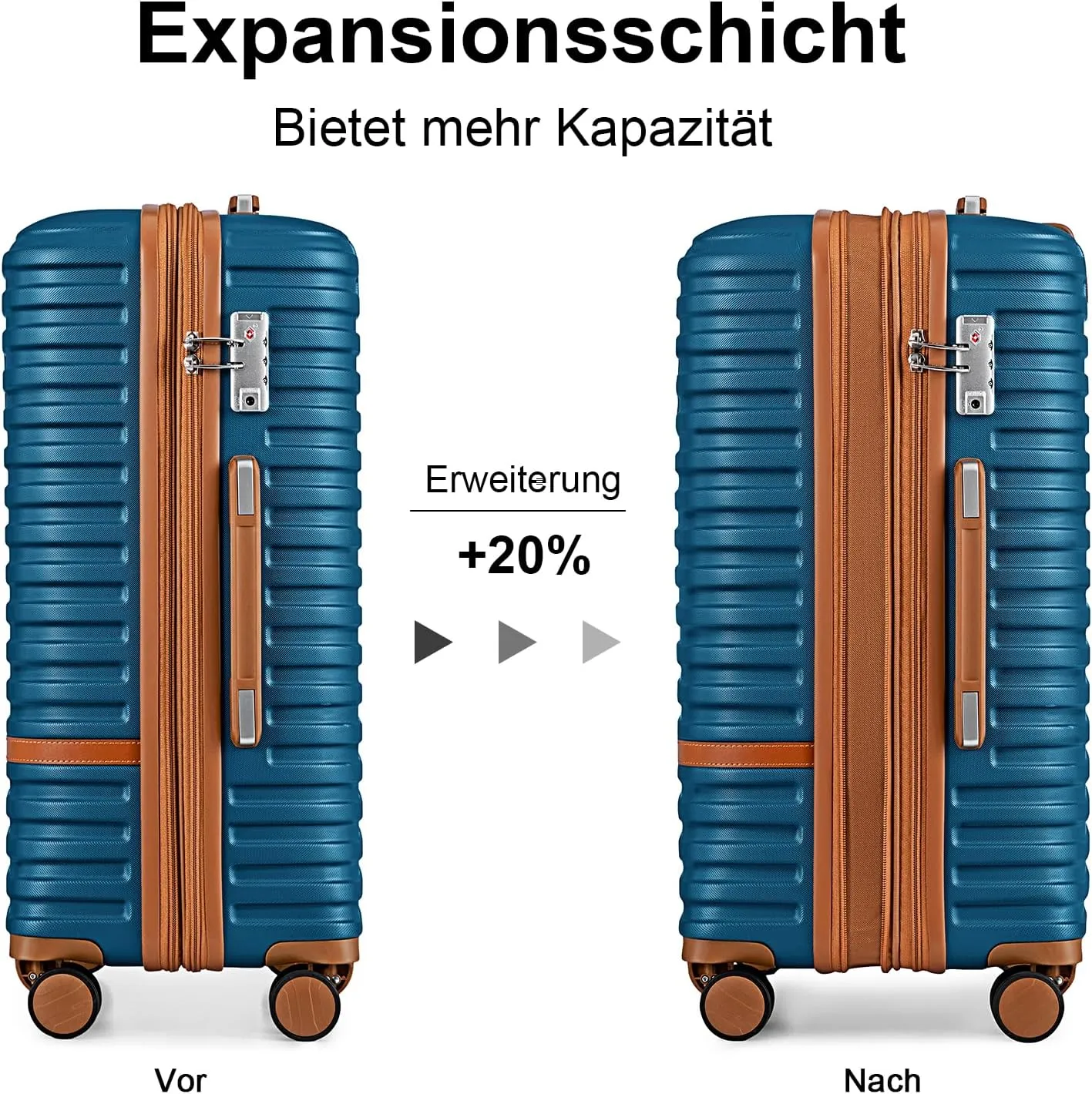 Joyway Suitcase Travel Suitcase from ABS Hard Shell Expandable Trolley Suitcase Set