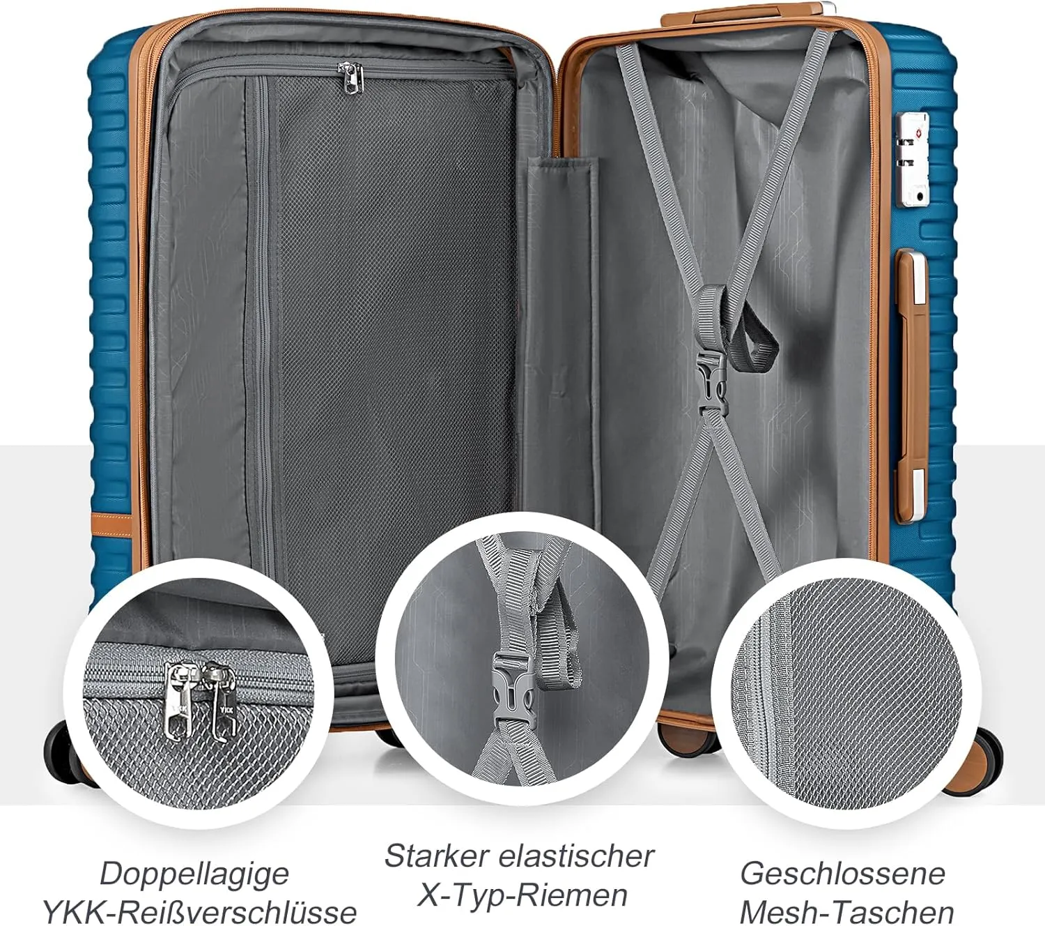 Joyway Suitcase Travel Suitcase from ABS Hard Shell Expandable Trolley Suitcase Set