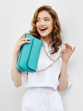 Keddo Turquoise Matte Oblong Handbag