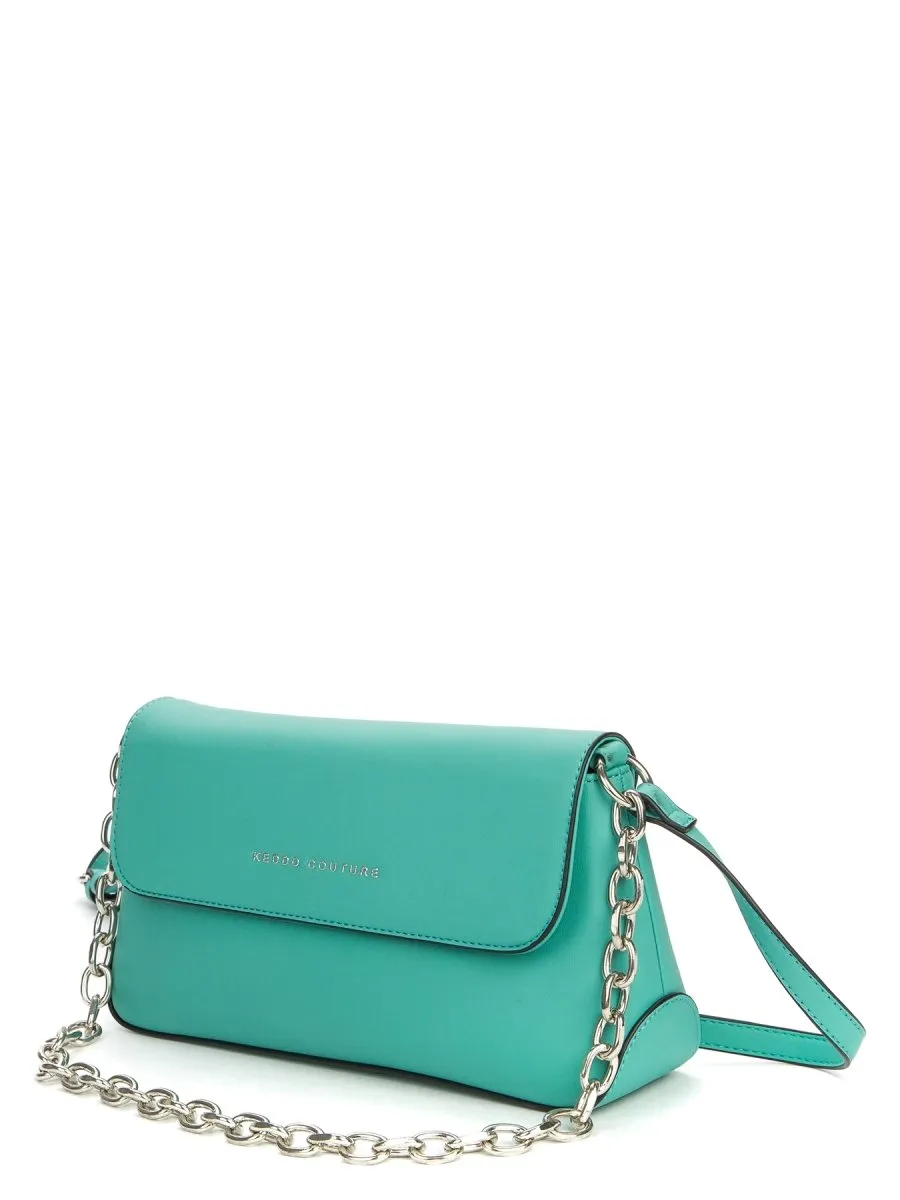 Keddo Turquoise Matte Oblong Handbag