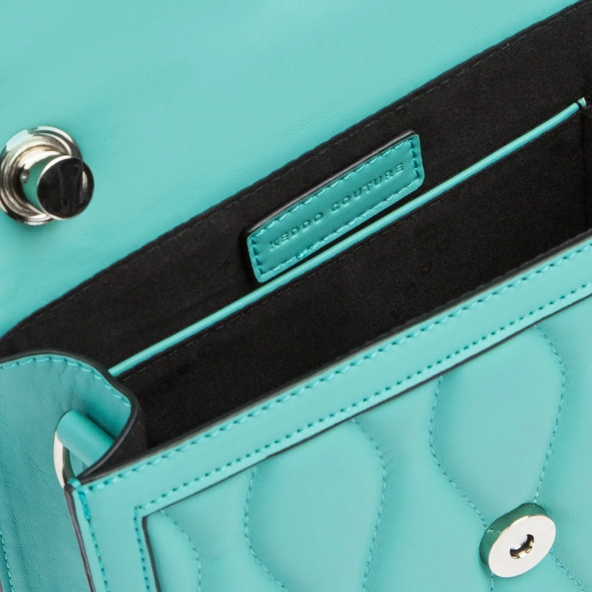 Keddo Turquoise Quilted Handbag