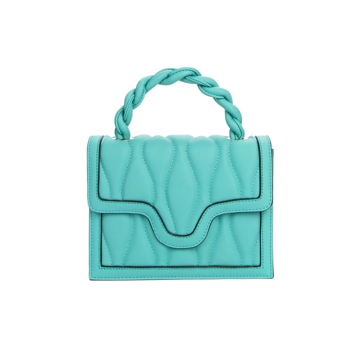 Keddo Turquoise Quilted Handbag