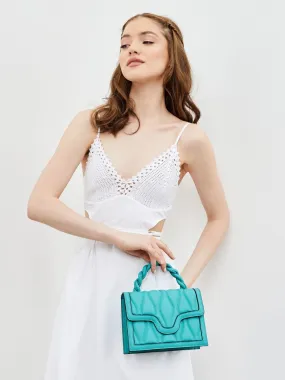 Keddo Turquoise Quilted Handbag
