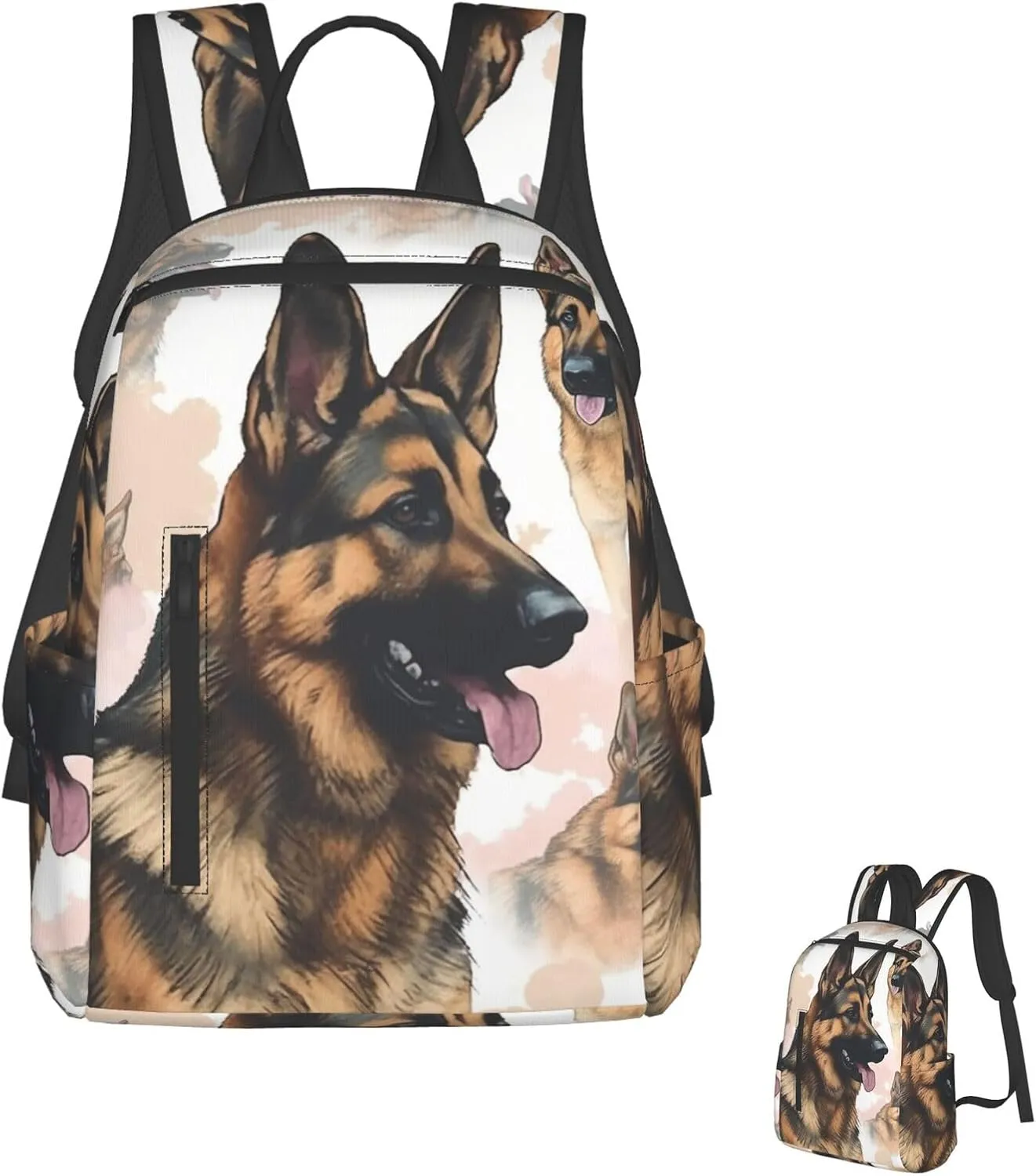 Laptop Backpack Lightweight Travel Backpack German Shepherd Dog Lovers Computer Bag Hiking Daypack for Men Women