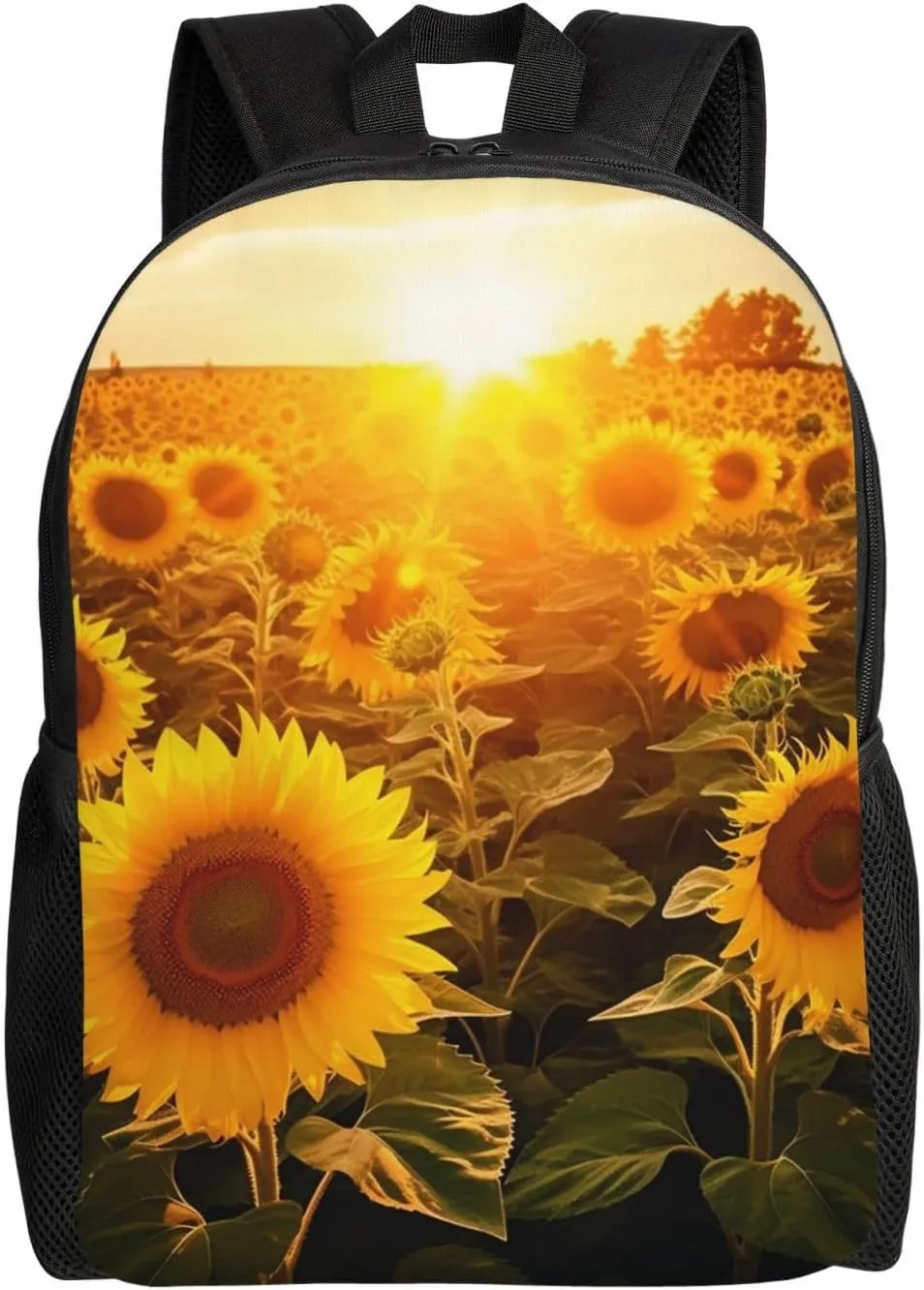 Laptop Backpack Lightweight Travel Backpack Sunshine Sunflower Field Computer Bag Hiking Daypack for Men Women