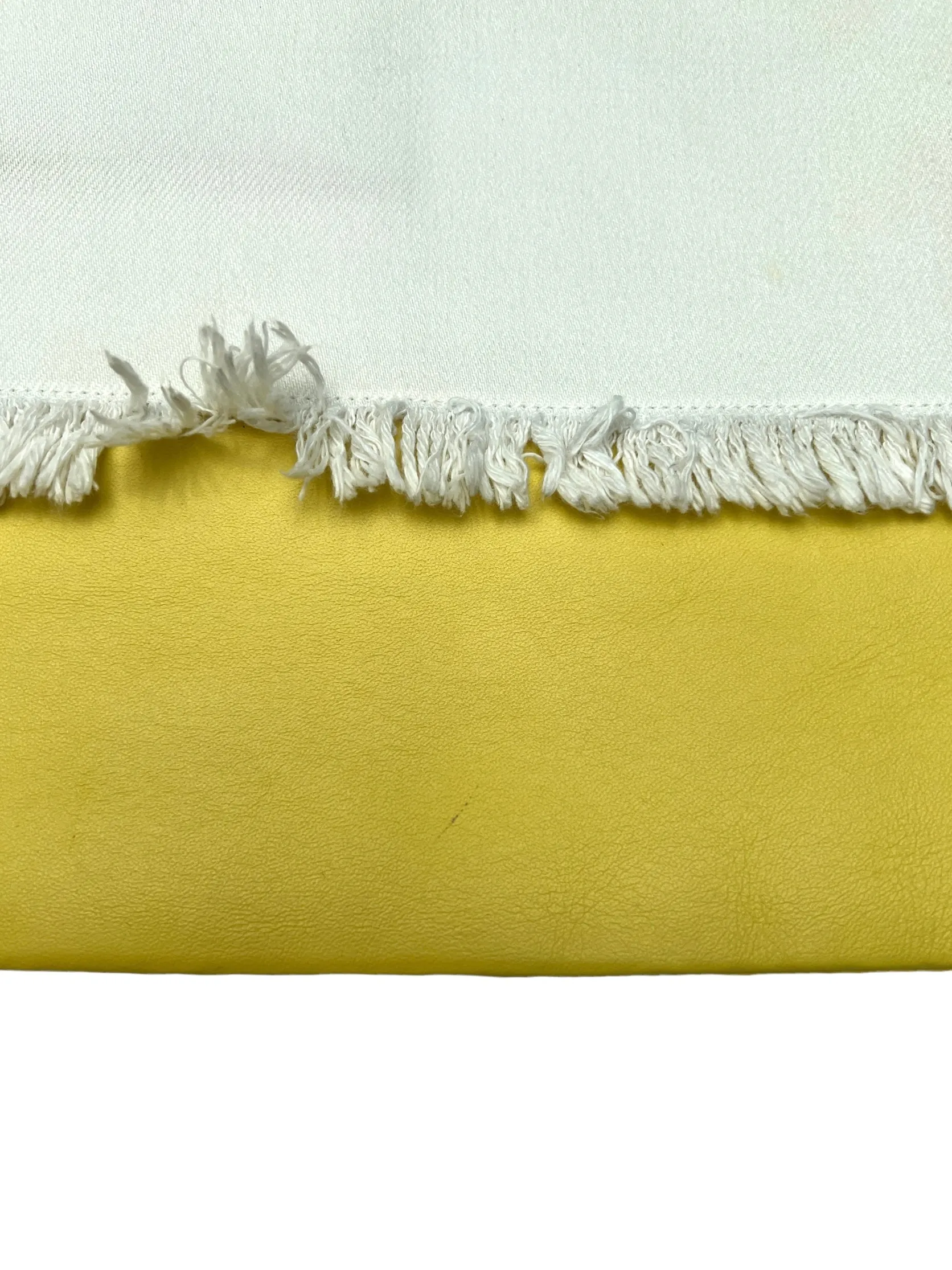 Leather and Fabric Clutch
