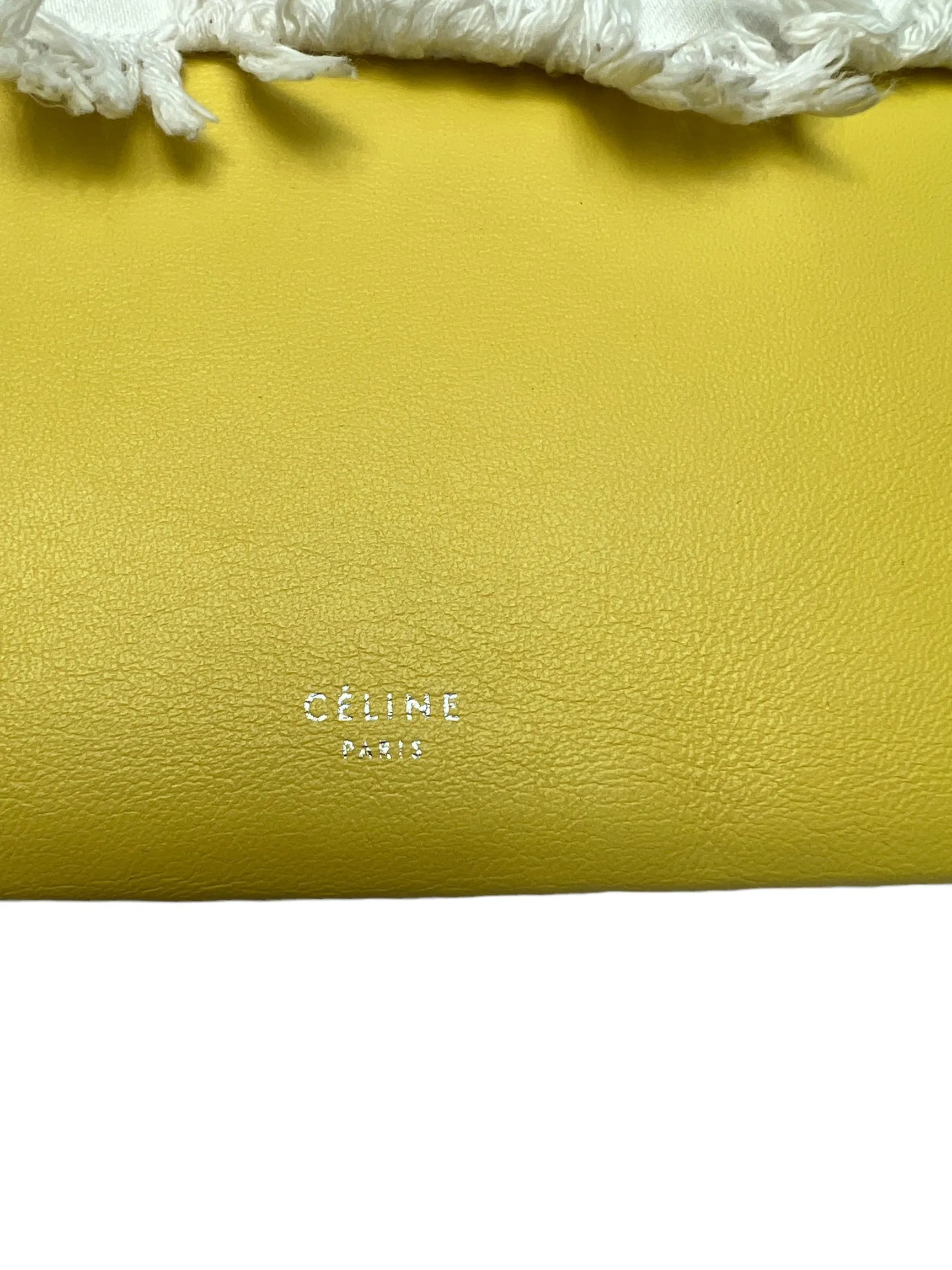 Leather and Fabric Clutch