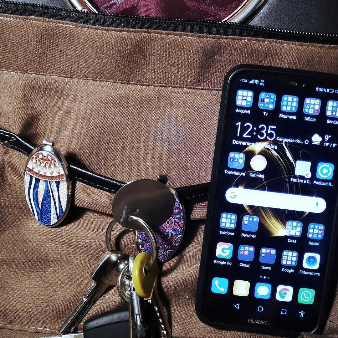 Magnetic Phone Holder | For Handbag, Car, Home, Office | Vintage Vines Design