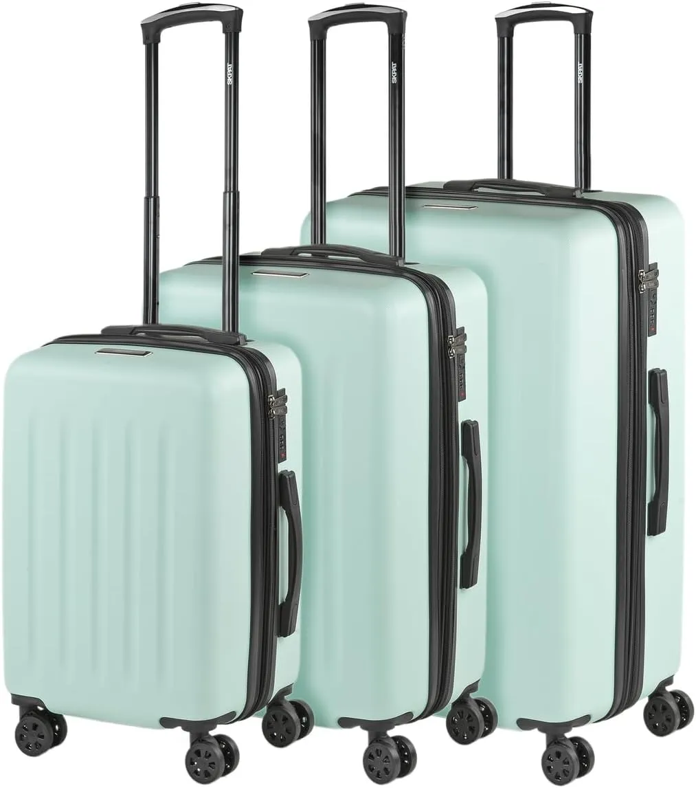 SKPAT - Travel Suitcases Set Suitcases 4 Wheels - Travel Luggage Set - Lightweight Travel Suitcases Set Combination Lock