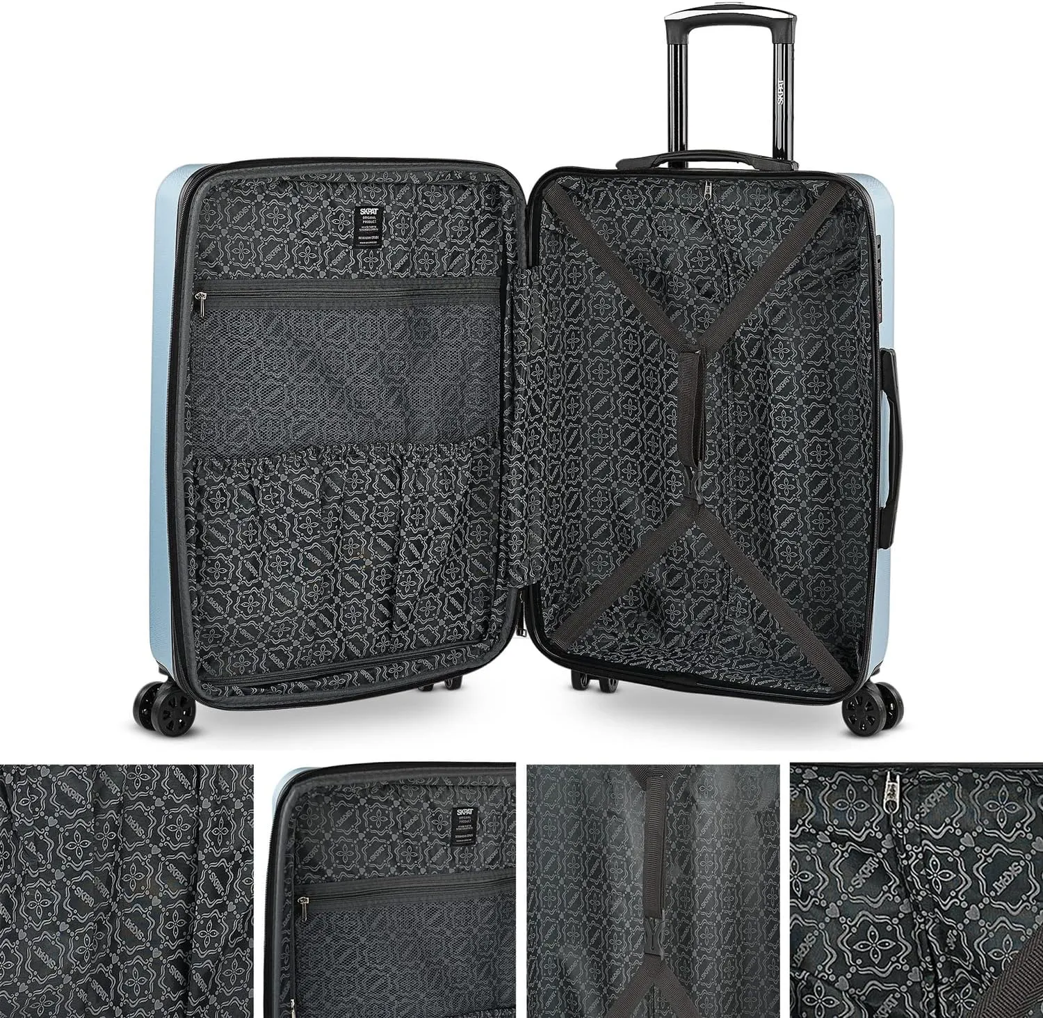 SKPAT - Travel Suitcases Set Suitcases 4 Wheels - Travel Luggage Set - Lightweight Travel Suitcases Set Combination Lock