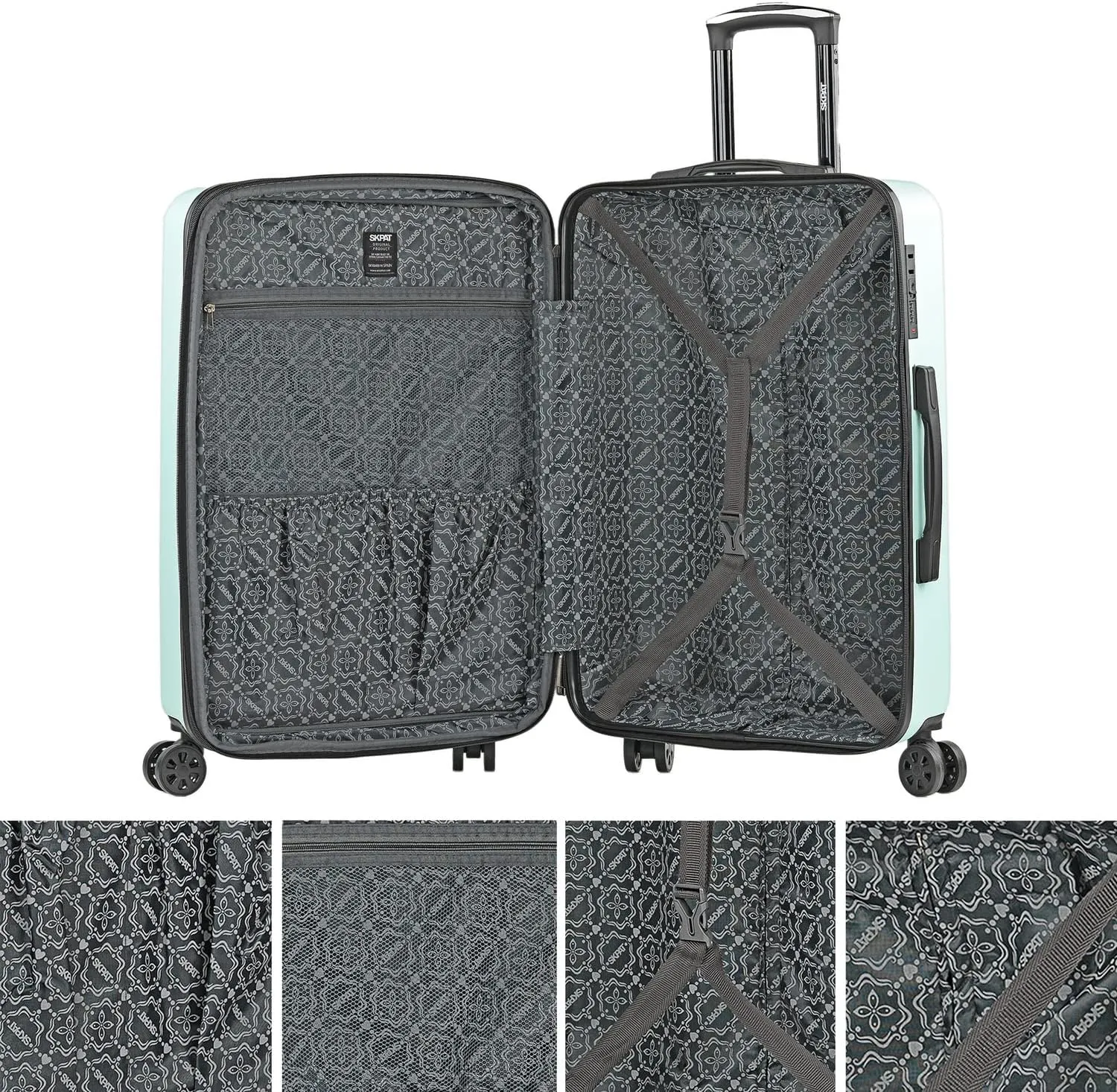 SKPAT - Travel Suitcases Set Suitcases 4 Wheels - Travel Luggage Set - Lightweight Travel Suitcases Set Combination Lock