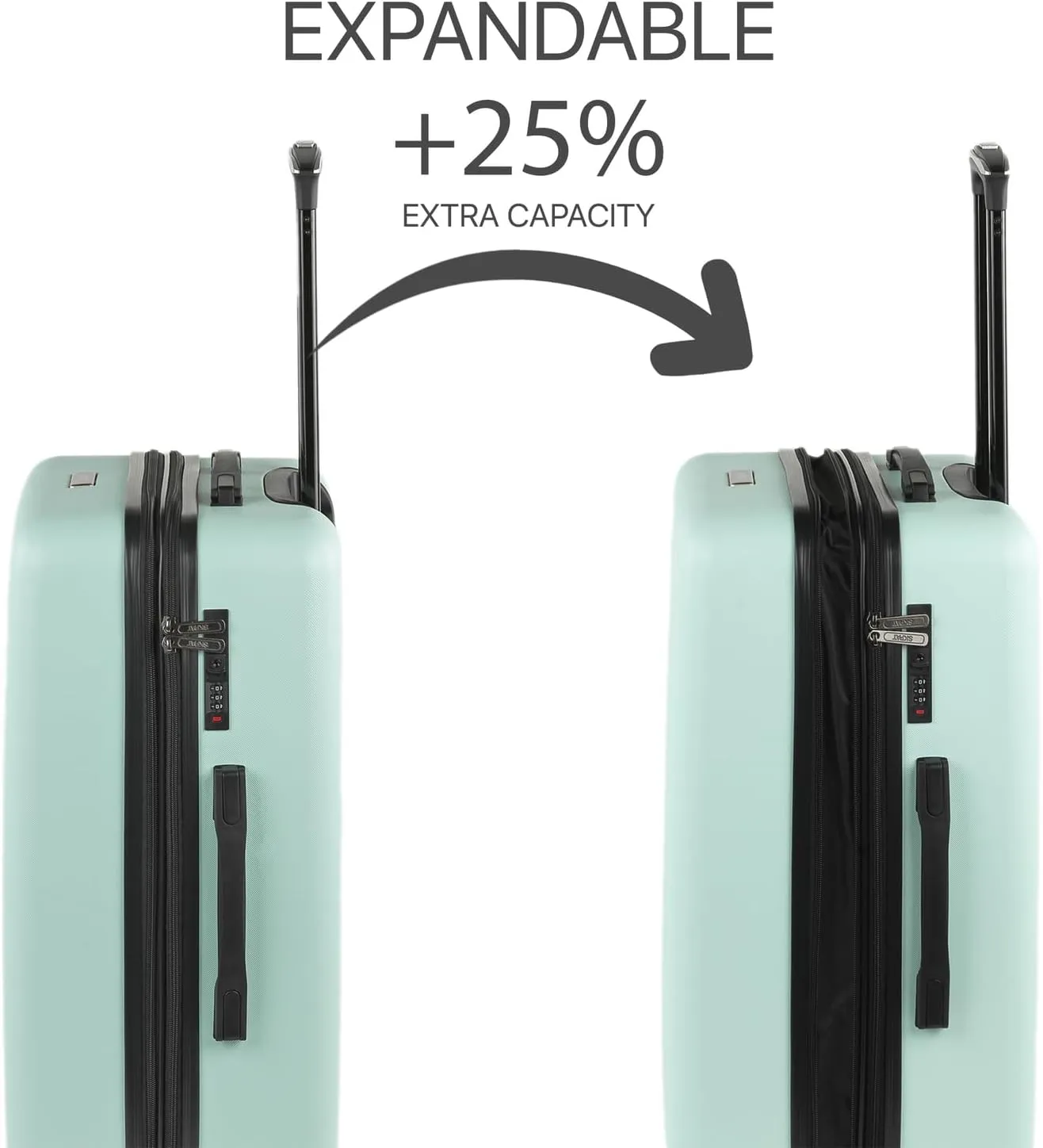 SKPAT - Travel Suitcases Set Suitcases 4 Wheels - Travel Luggage Set - Lightweight Travel Suitcases Set Combination Lock