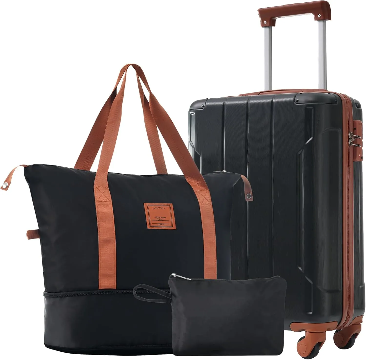 Suitcase Set 3 Piece Carry On Hardside Luggage with TSA Lock Spinner Wheels, Luggage Sets 20 Inch Carry on Suitcase ABS Hardshell Luggage 3 Piece Set with TSA Lock Spinner Wheels