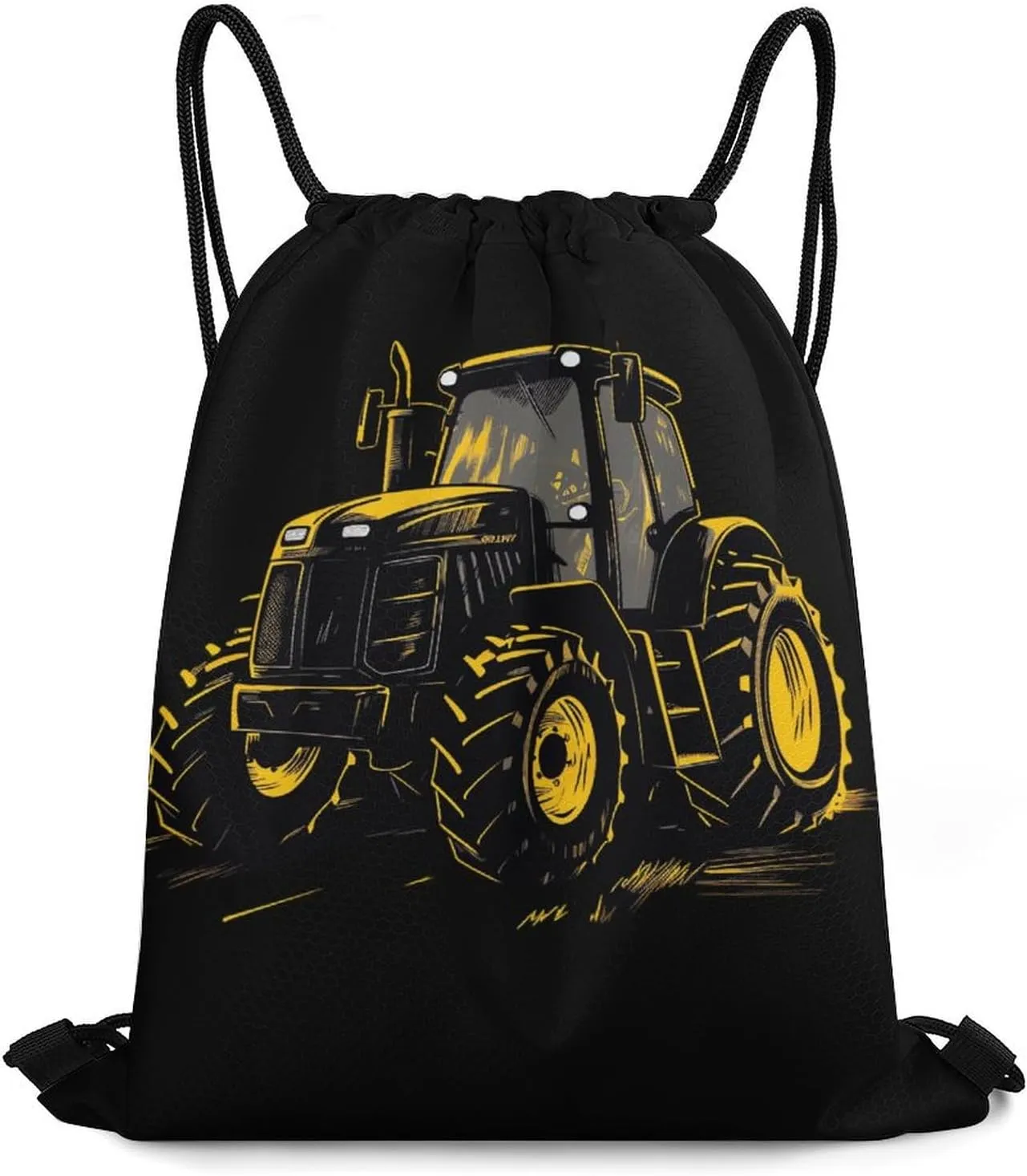 Tractor Drawstring Backpack Lightweight String Bag Sports Sackpack Cinch Bags for Gym Travel