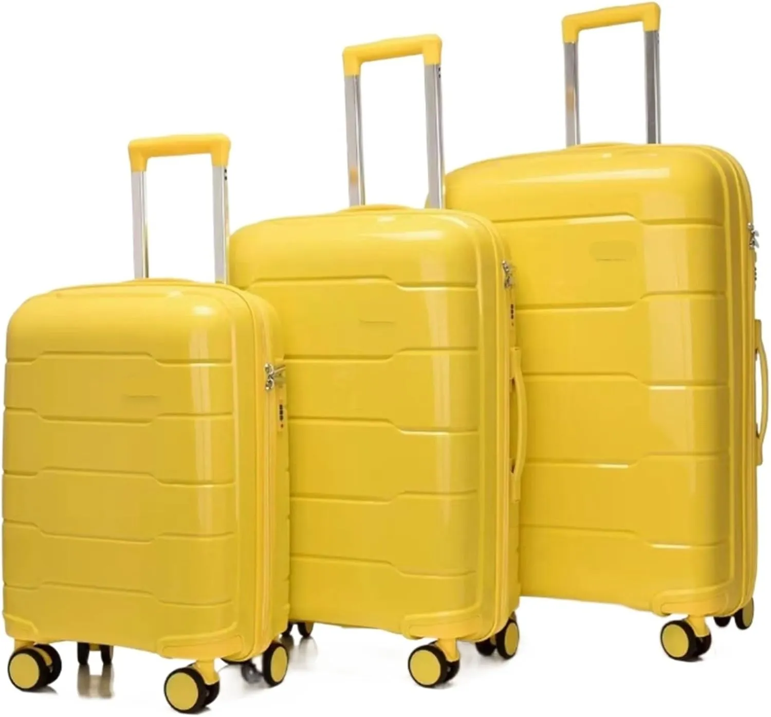 Travel Suitcase Luggage Sets 3 Piece Suitcases With Wheels, Expandable And Travel Lightweight Carry-on Luggage(A)