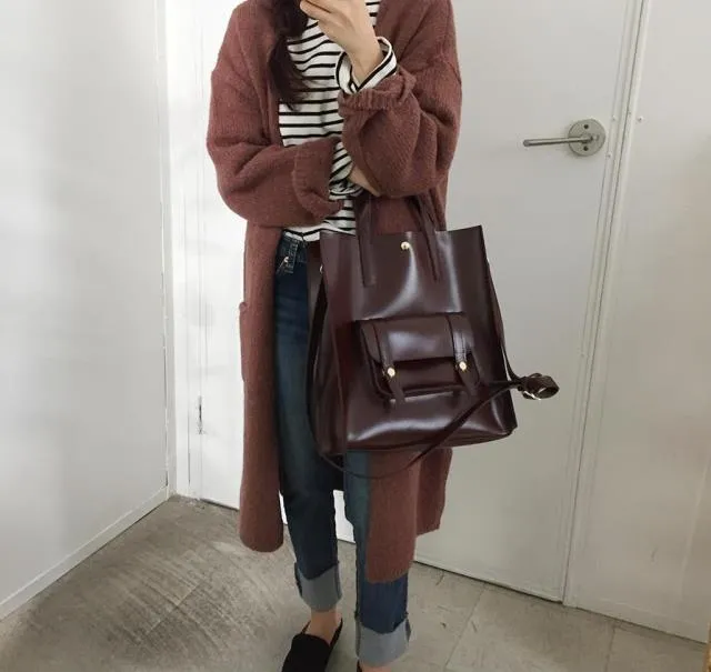 Vintage Women Handbag Large Capacity PU Leather Shoulder bag female Messenger bag lady big Tote Bag briefcase bolsa feminina